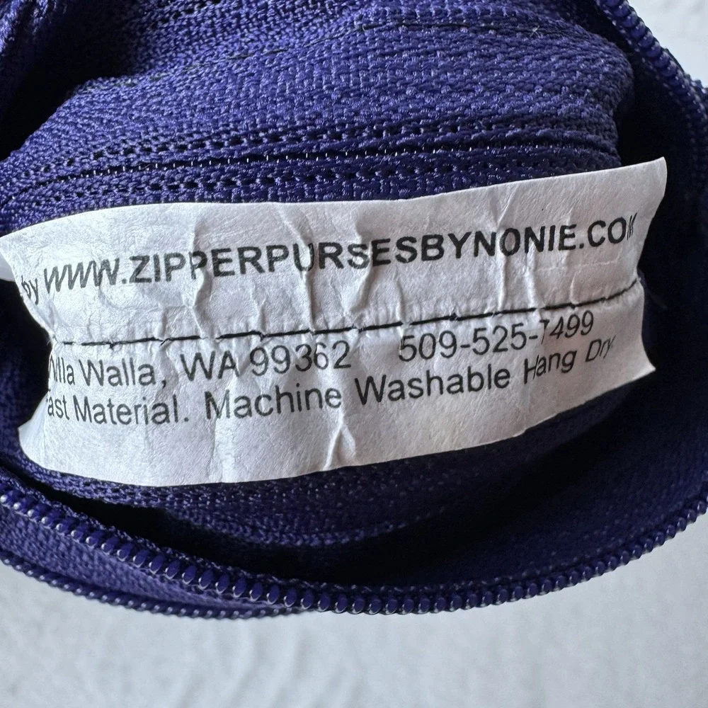 Zipper Wallet By Nonie‎ Zip Around Blue Purple Coin Pouch 4.5